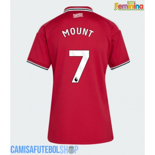 Camisa de time de futebol Manchester United Mason Mount #7 Replicas 1º Equipamento Feminina 2026-27 Manga Curta